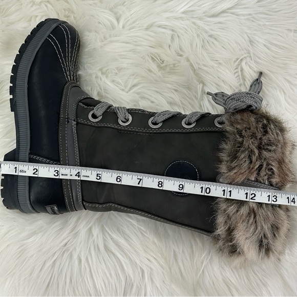 London Fog LFW-Melton winter boot with faux fur trim - Picture 11 of 11